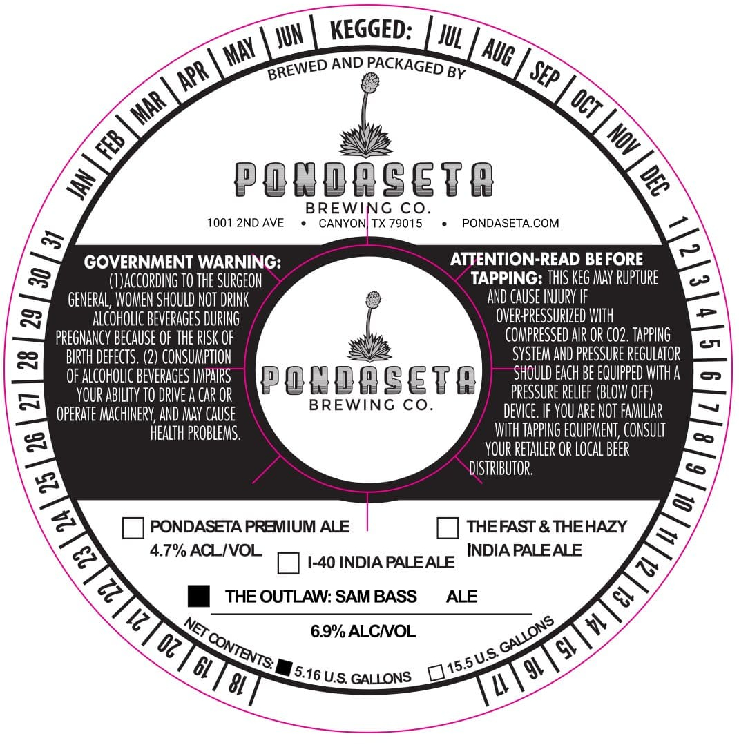 TABC label artwork for The Outlaw: Sam Bass