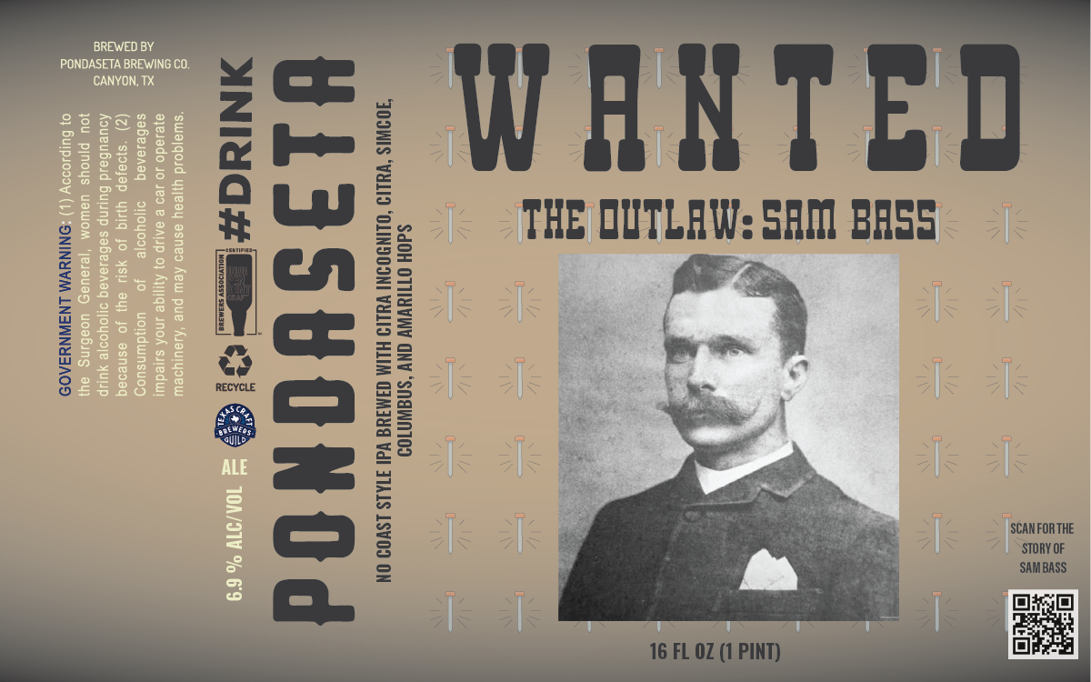 TABC label artwork for The Outlaw: Sam Bass