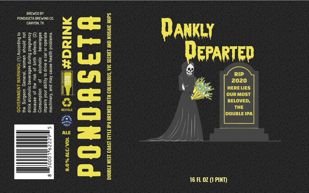 TABC label artwork for Dankly Departed