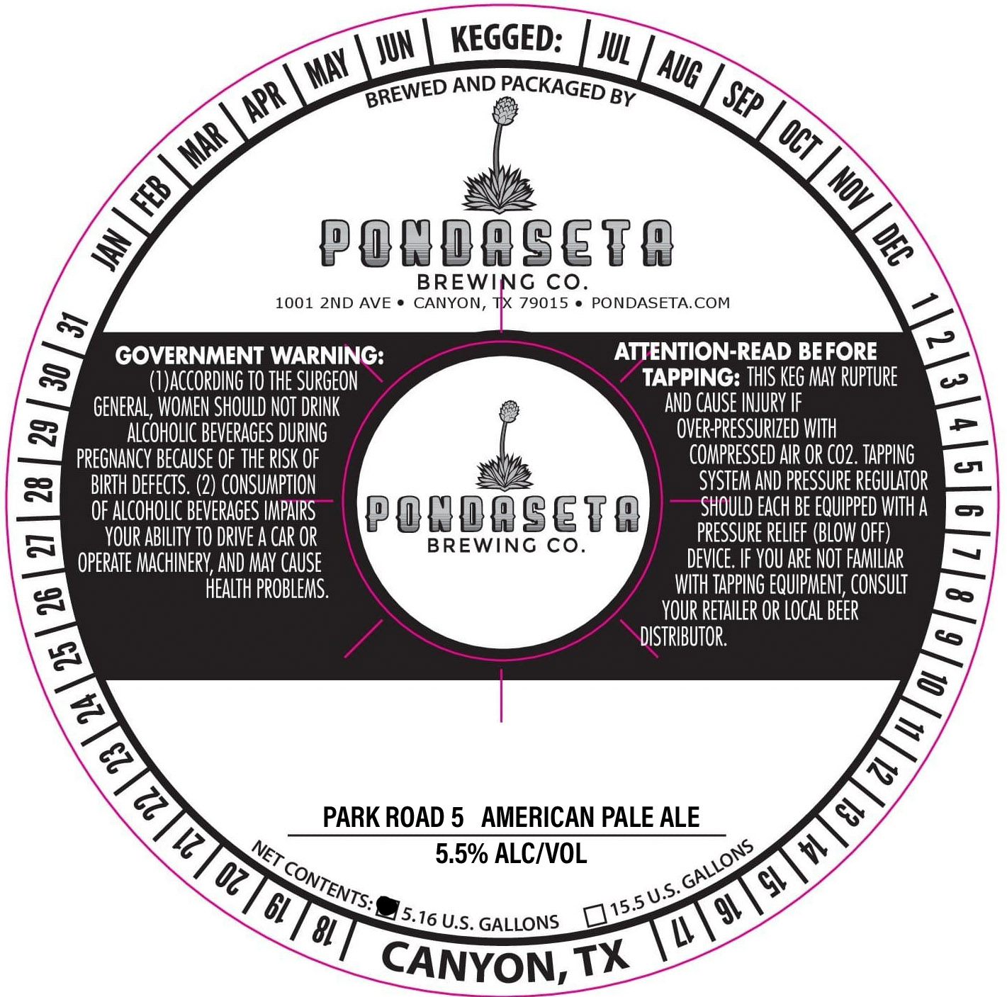 TABC label artwork for Park Road 5