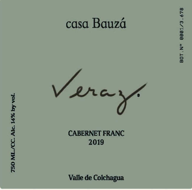 TABC label artwork for Casa Bauza Veraz