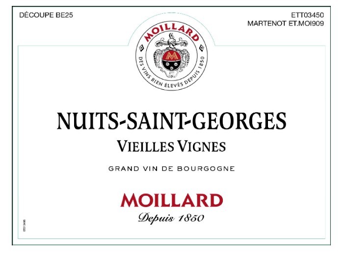 TABC label artwork for MOILLARD NUITS-SAINT-GEORGE VIEILLES VIGNES