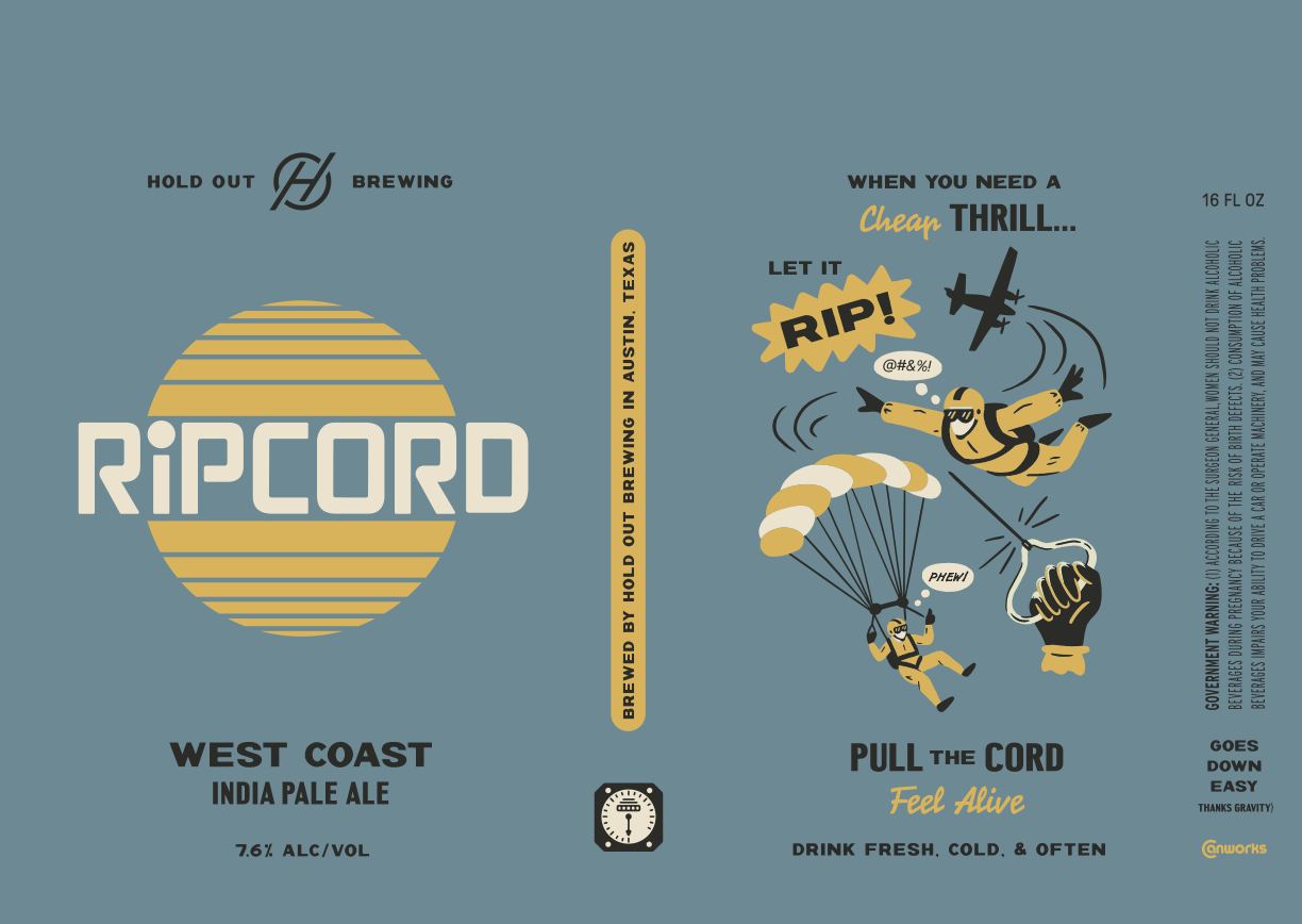 TABC label artwork for Ripcord