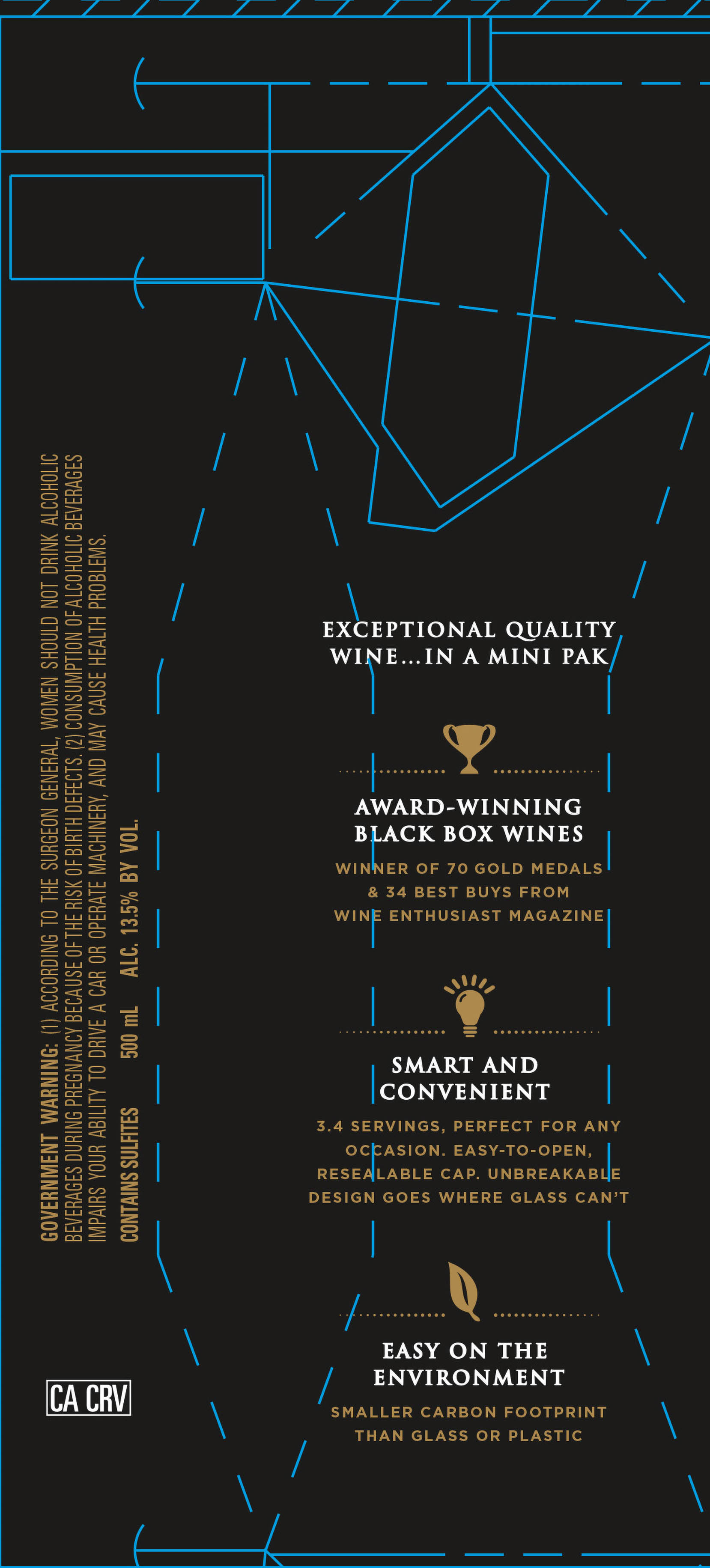 TABC label artwork for Black Box Merlot California