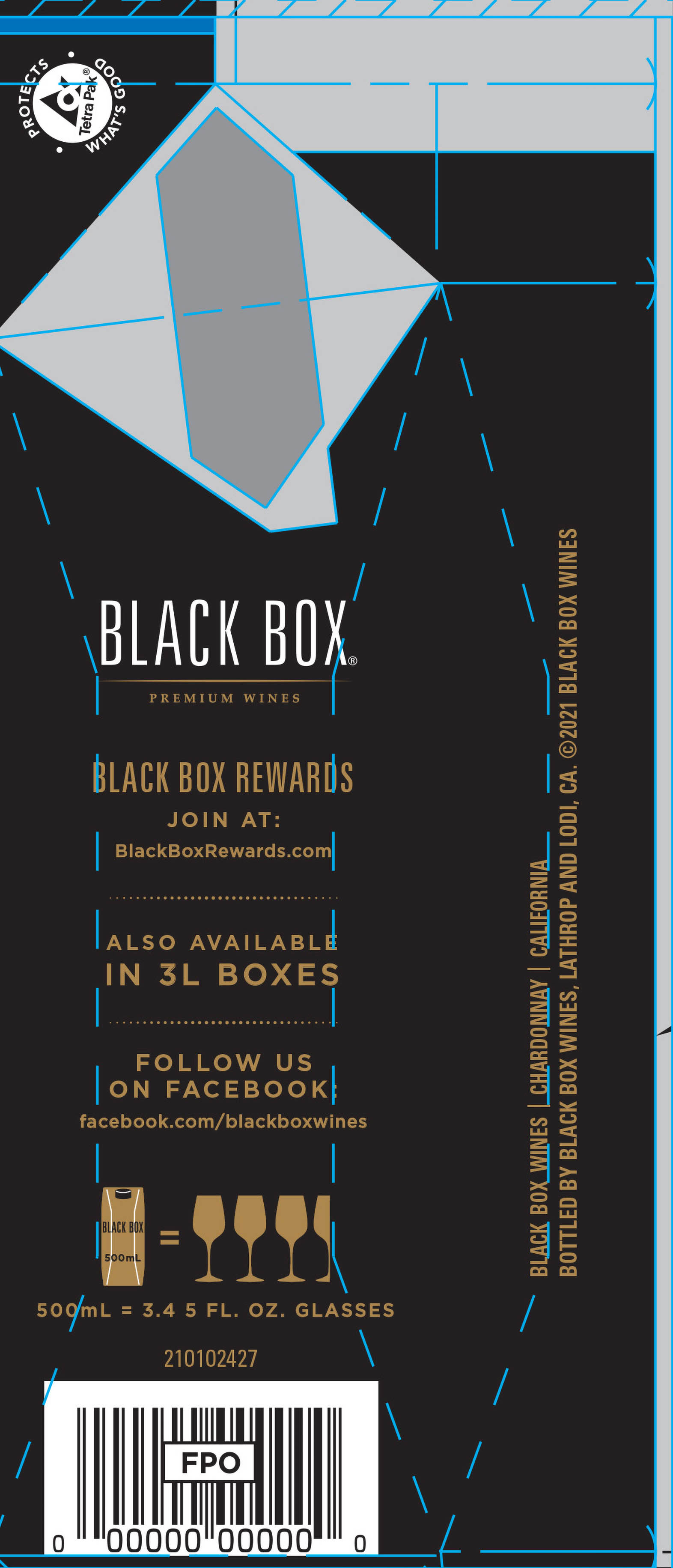 TABC label artwork for Black Box Chardonnay California