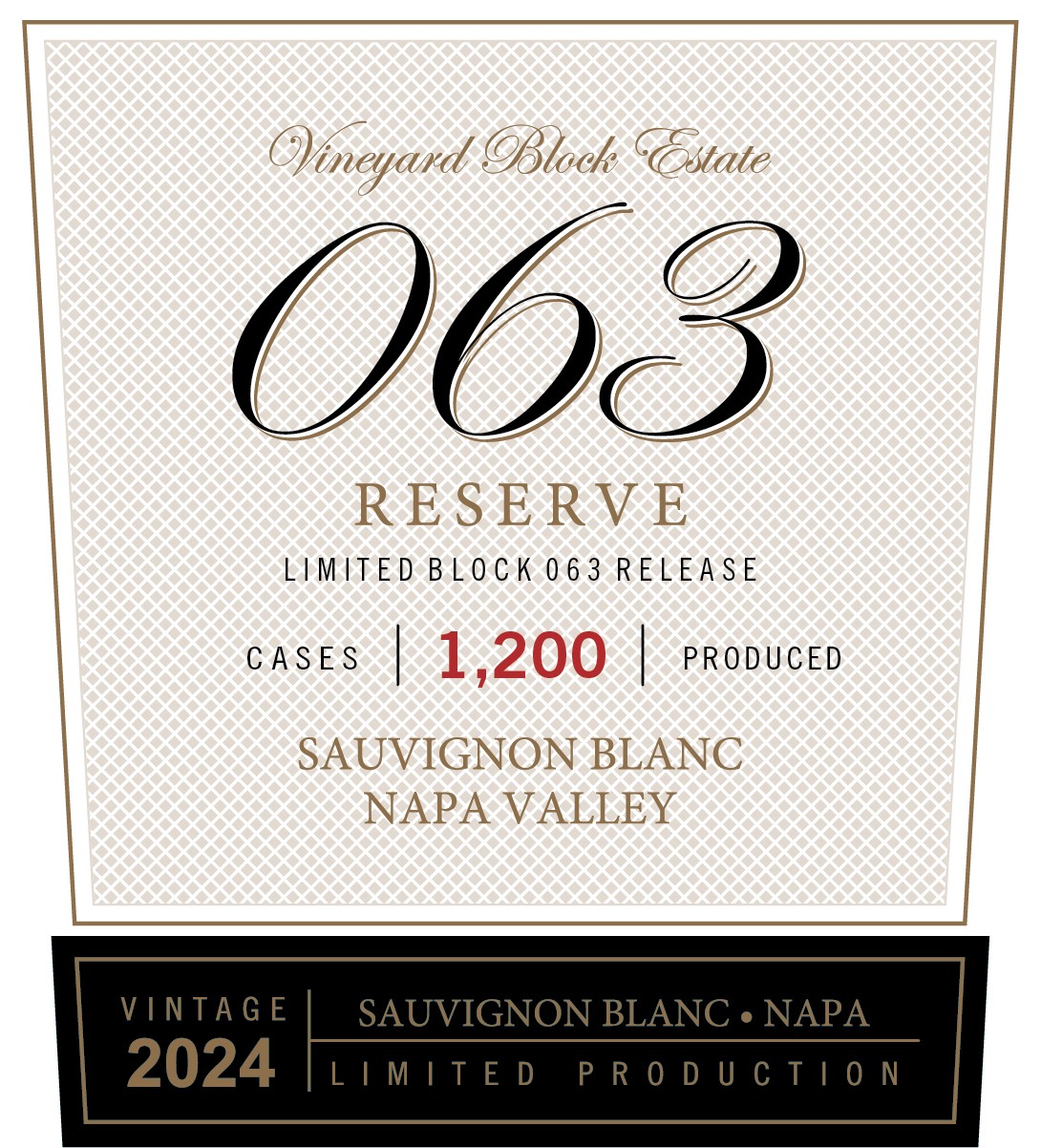 TABC label artwork for VINEYARD BLOCK 063 RESERVE SAUVIGNON BLANC NAPA VALLEY