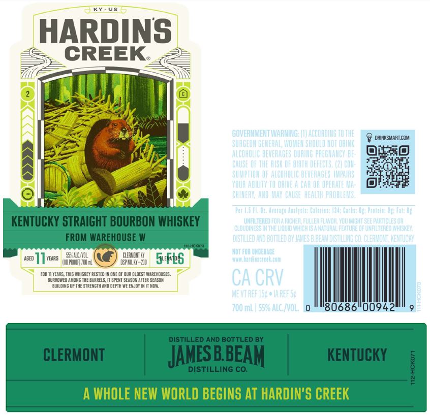 TABC label artwork for Hardin's Creek Warehouse Series Release #2