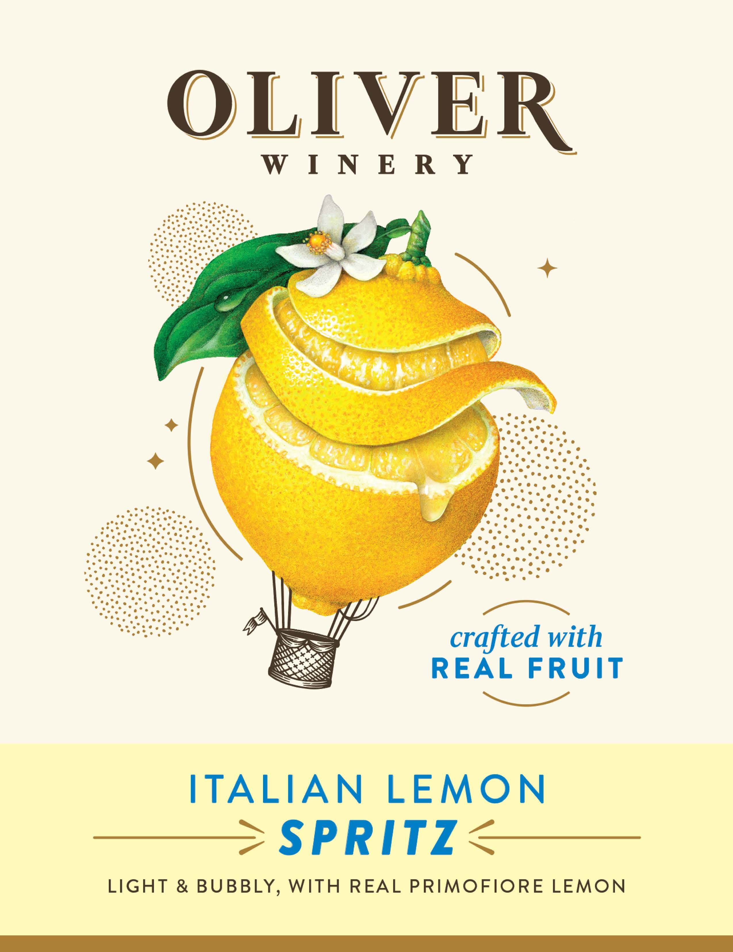 TABC label artwork for Oliver Italian Lemon Spritz