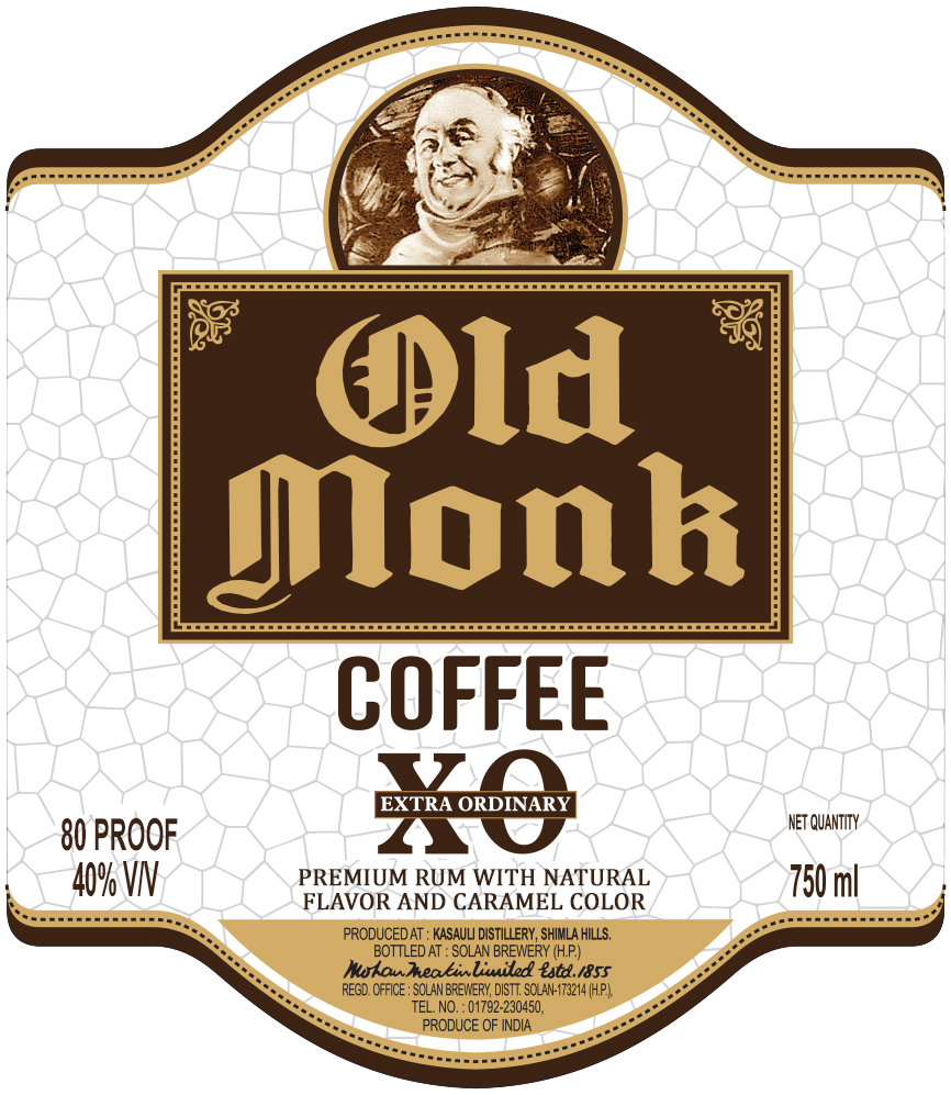 TABC label artwork for Old Monk Coffee Rum