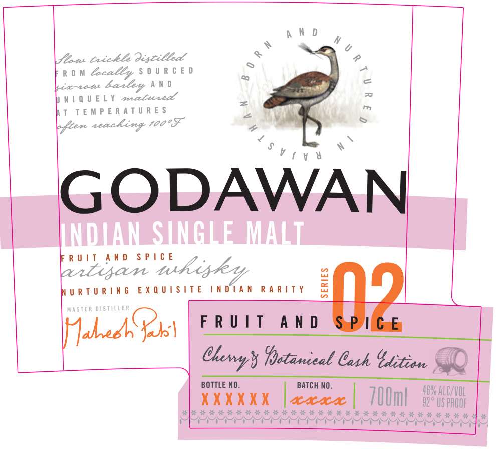 TABC label artwork for Godawan Single Malt Fruit and Spice