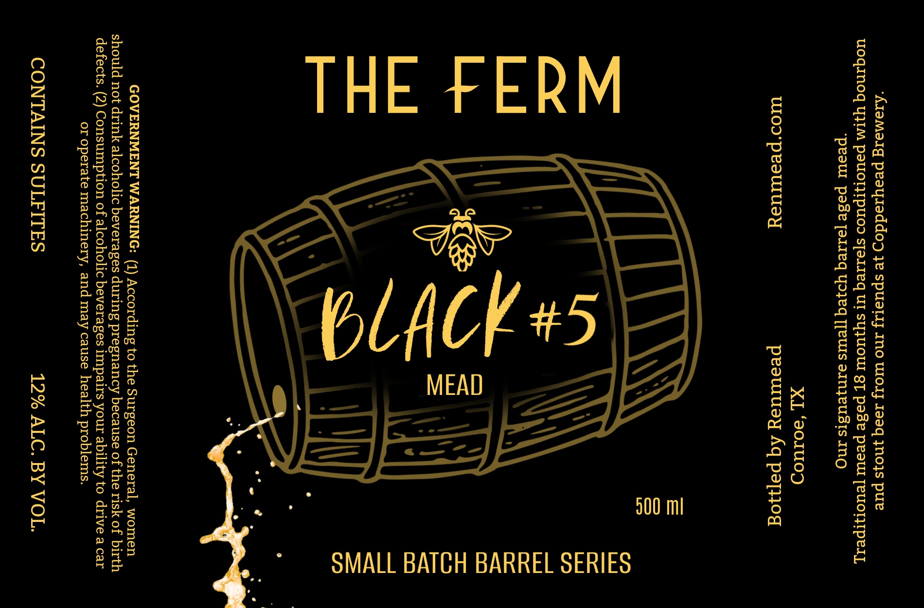 TABC label artwork for The Ferm Black #5