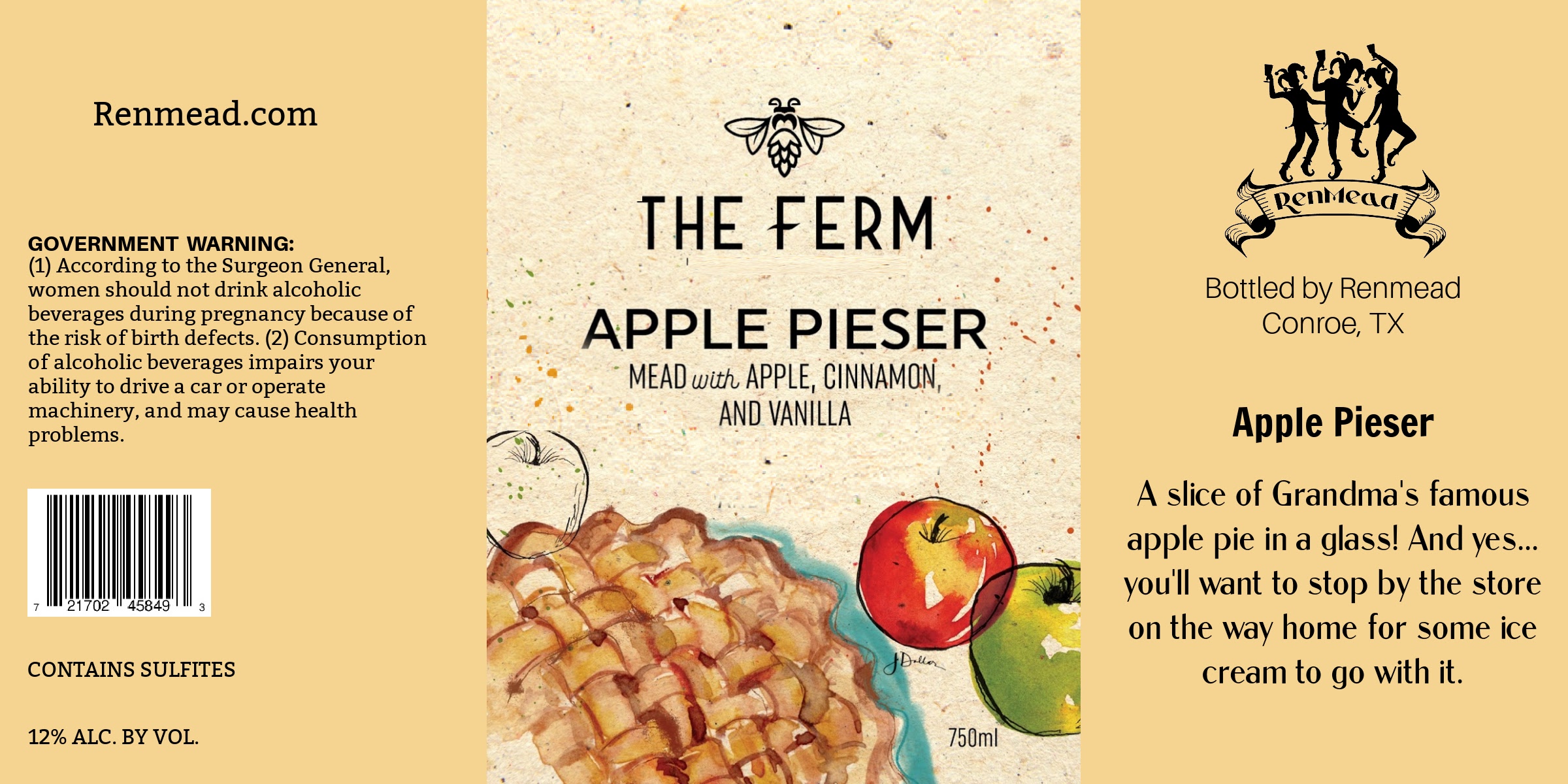 TABC label artwork for The Ferm Apple Pieser