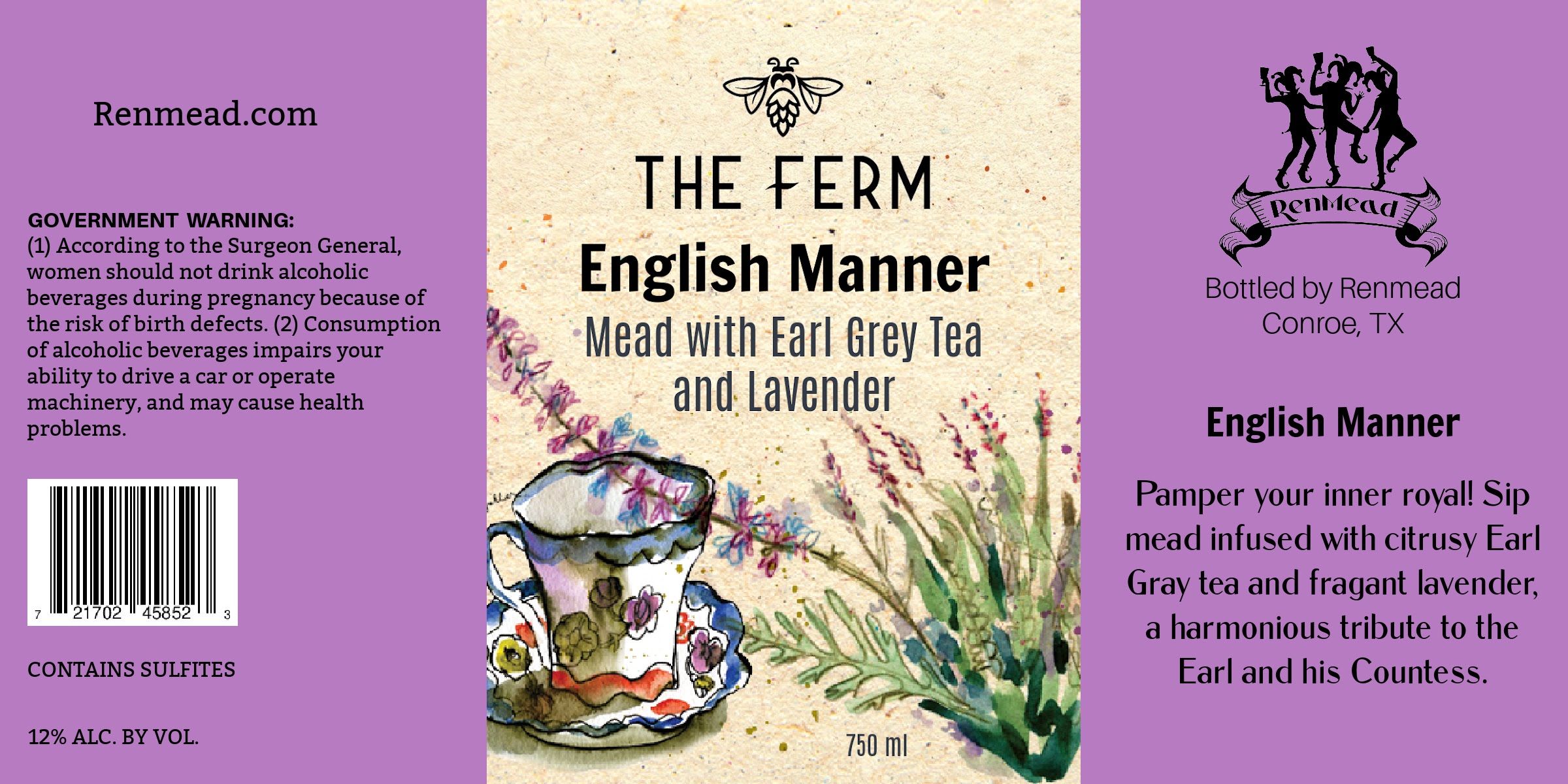 TABC label artwork for The Ferm English Manner