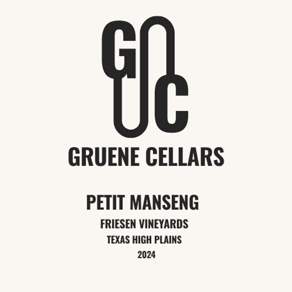TABC label artwork for Gruene Cellars Petit Manseng, Friesen, THP