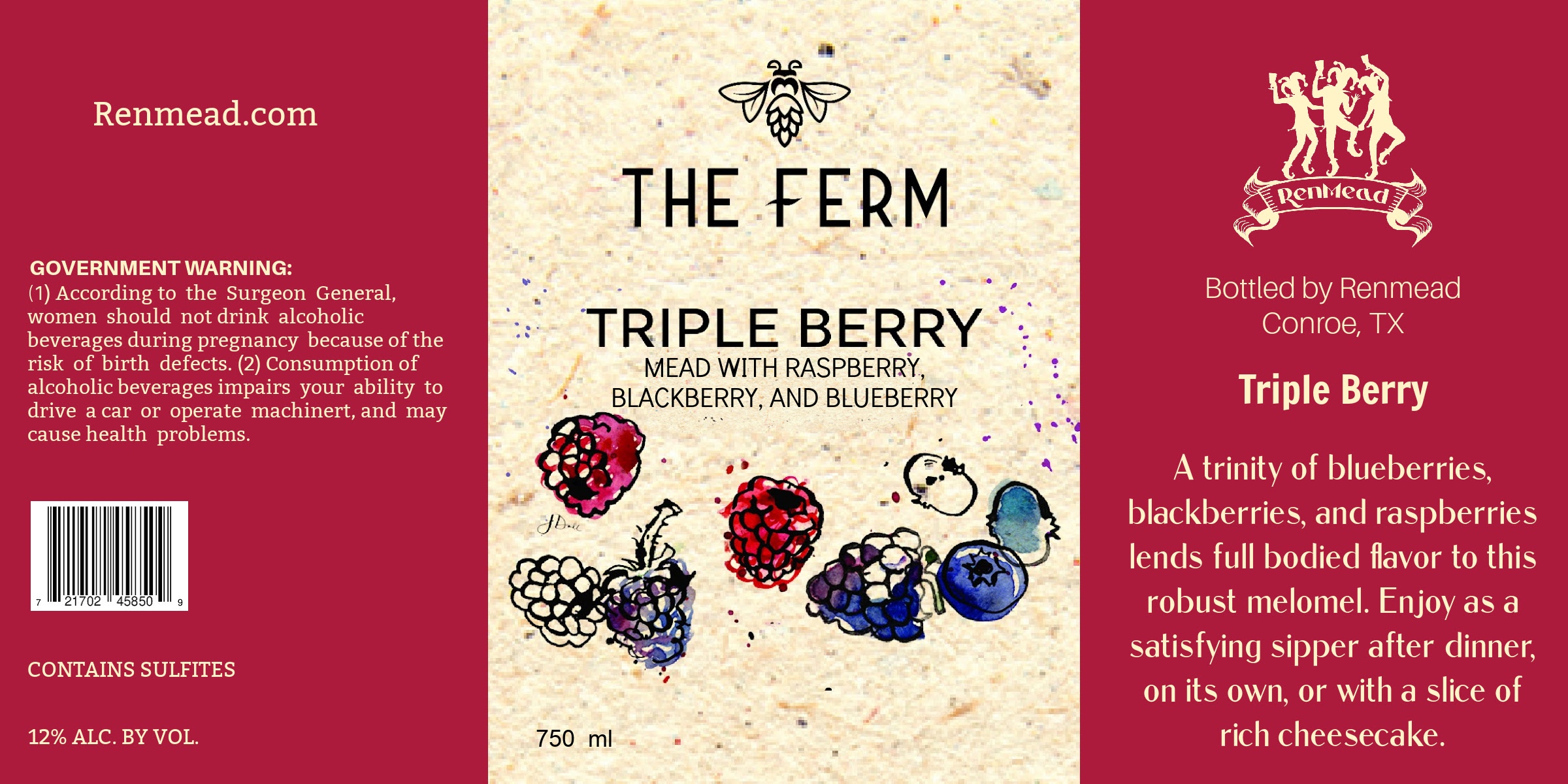 TABC label artwork for The Ferm Triple Berry