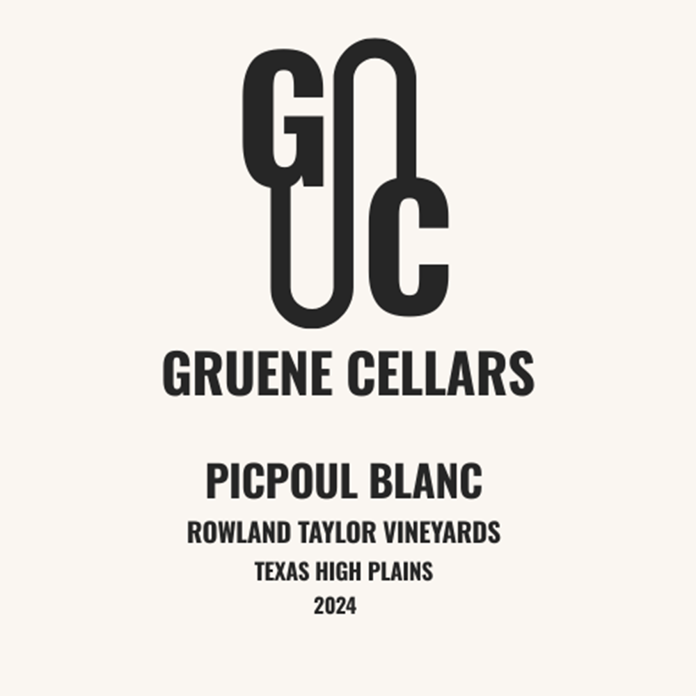 TABC label artwork for Gruene Cellars Picpoul Blanc, Rowland Taylor, THP