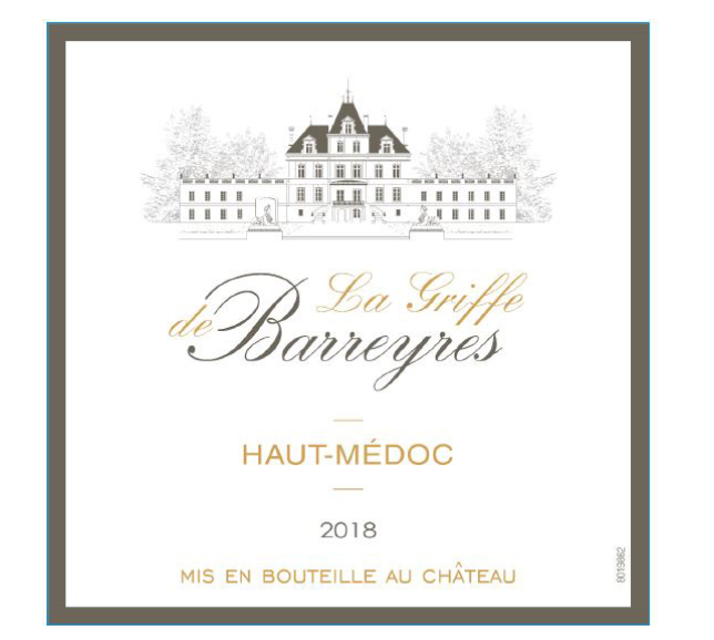 TABC label artwork for LA GRIFFE DE BARREYRES HAUT MEDOC