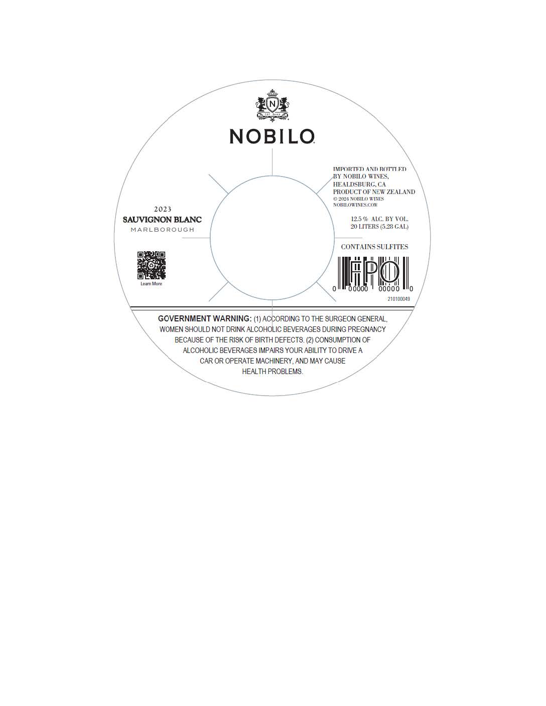 TABC label artwork for Nobilo Sauvignon Blanc Marlborough
