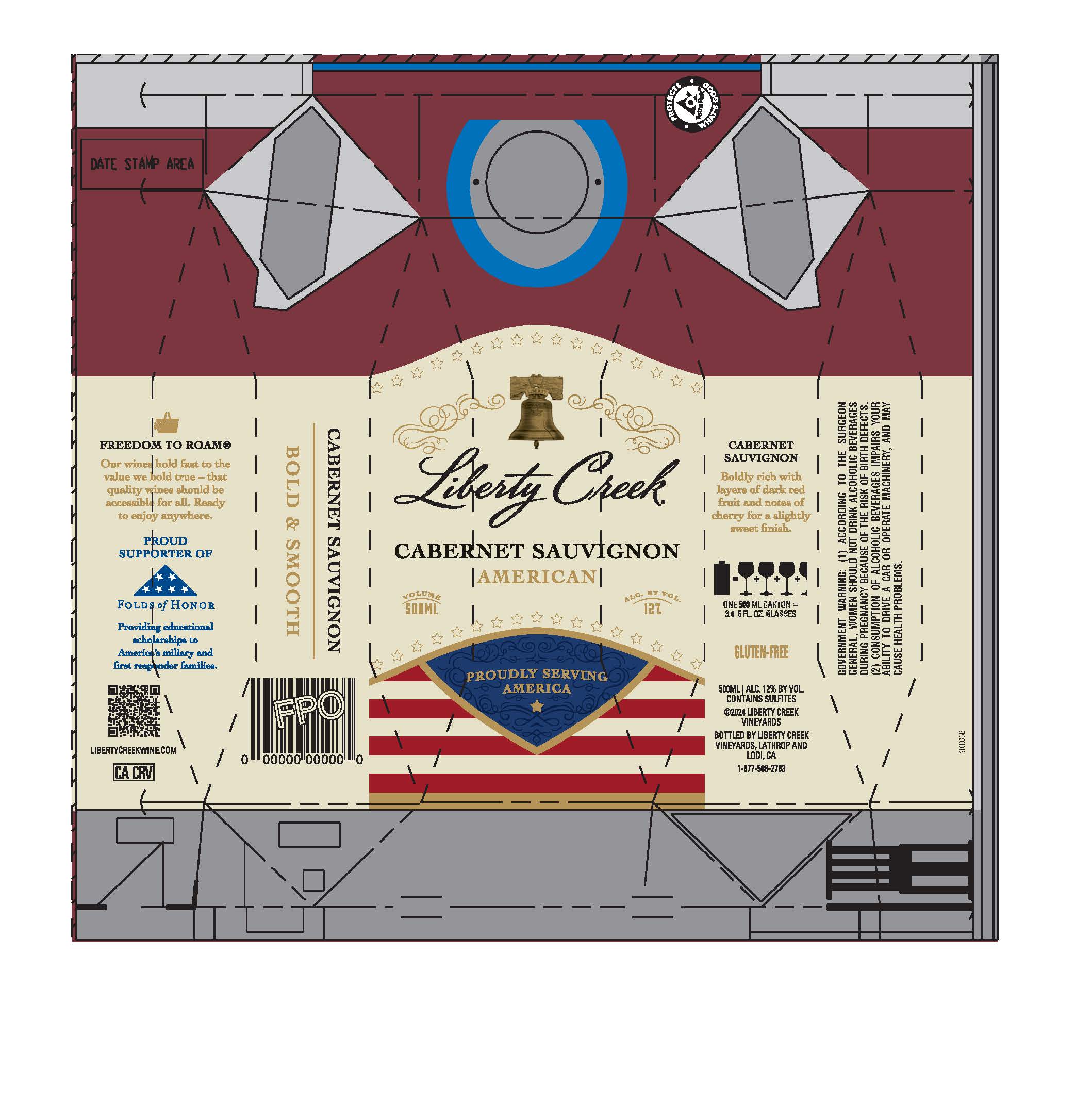 TABC label artwork for Liberty Creek Cabernet Sauvignon American