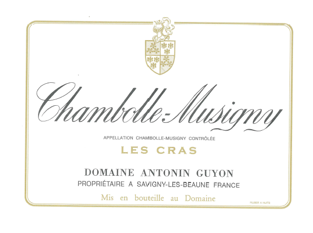 TABC label artwork for Domaine Antonin Guyon Chambolle-Musigny Les Cras