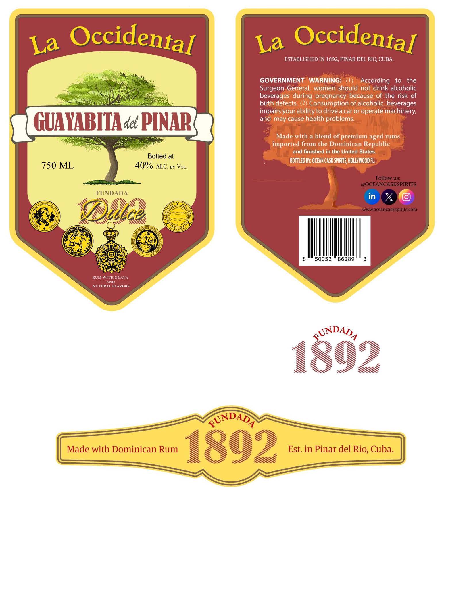 TABC label artwork for Guayabita Del Pinar Dulce