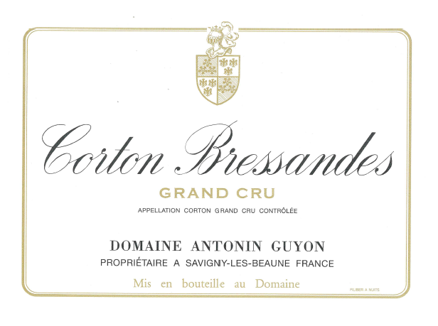 TABC label artwork for Domaine Antonin Guyon Corton Bressandes Grand Cru