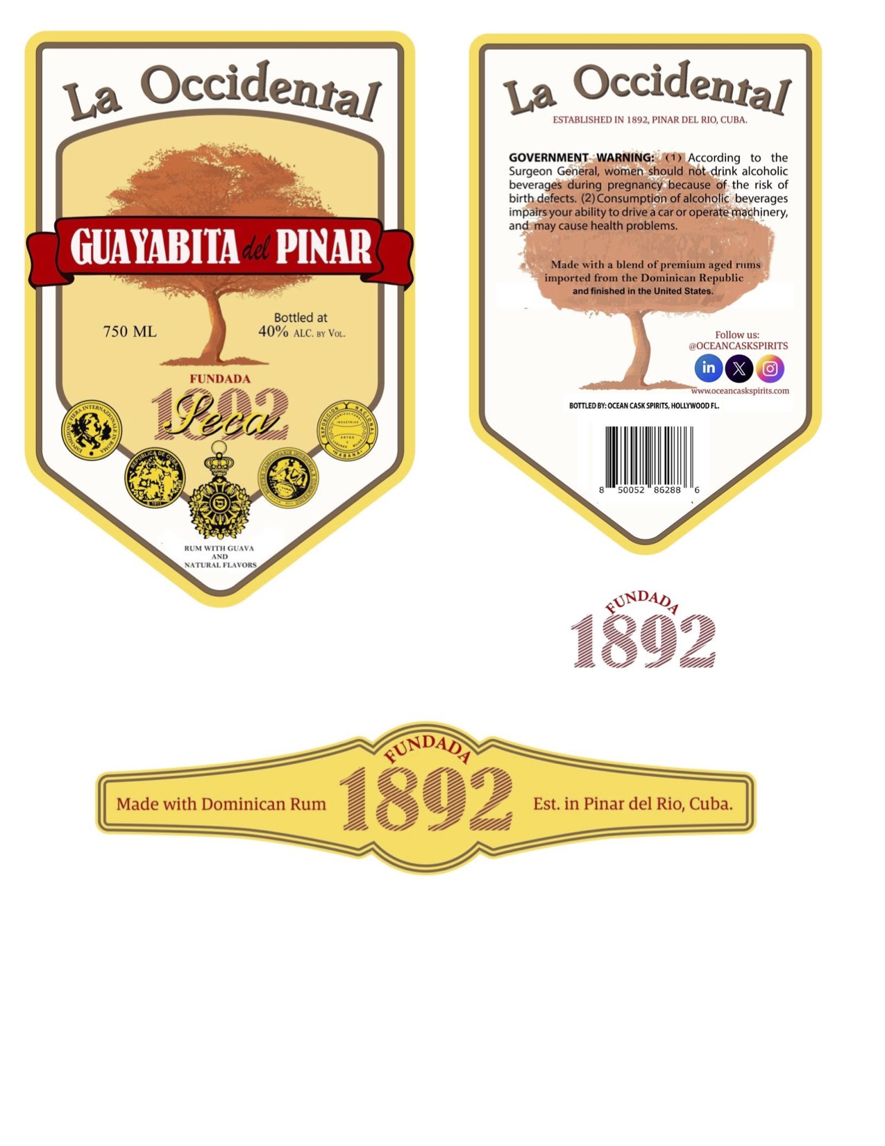 TABC label artwork for Guayabita Del Pinar 12Yr