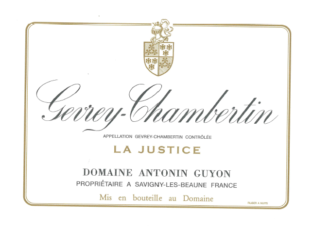 TABC label artwork for Domaine Antonin Guyon Gevrey-Chambertin La Justice