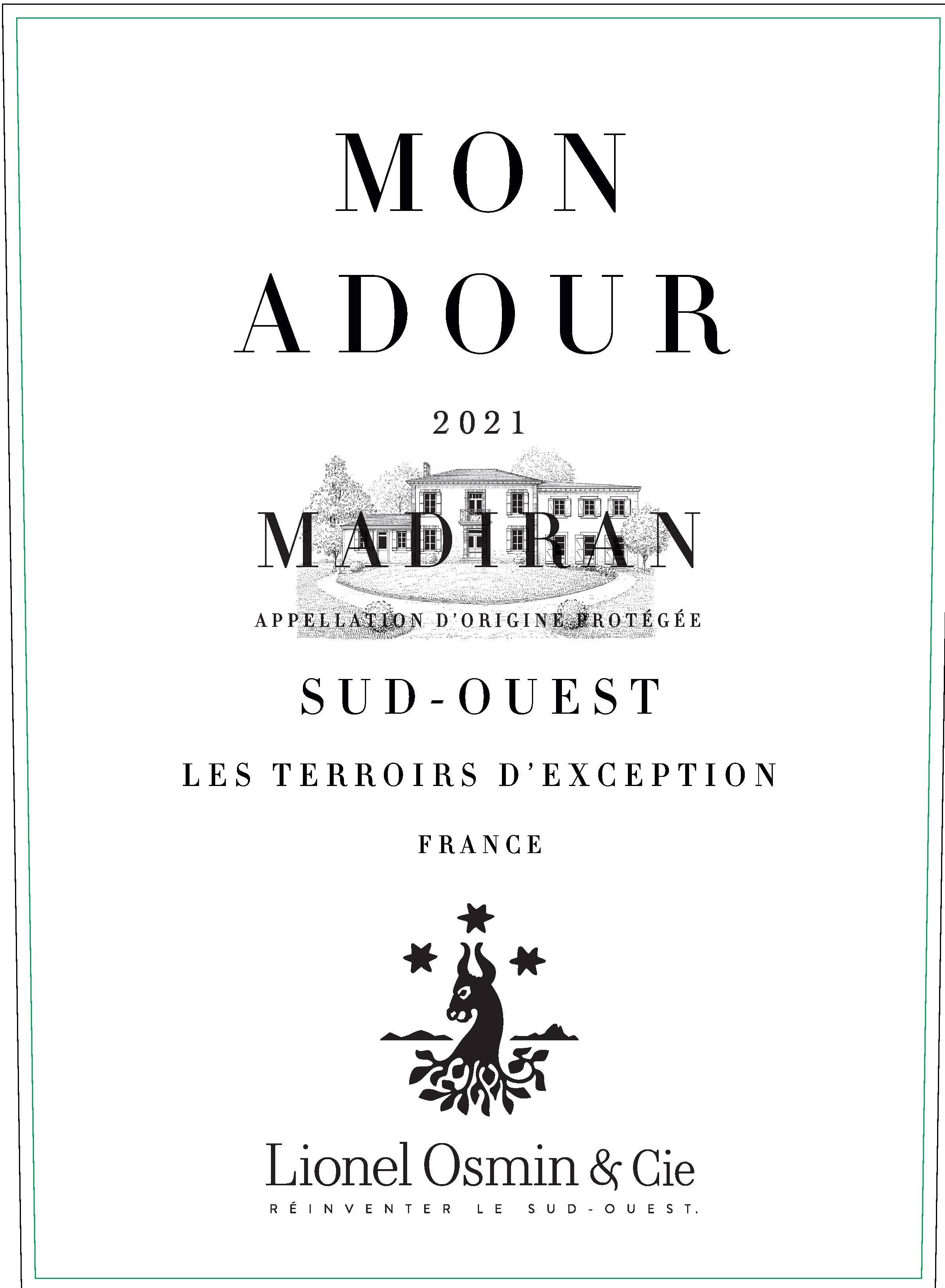 TABC label artwork for Lionel Osmin, Mon Adour, AOC Madiran