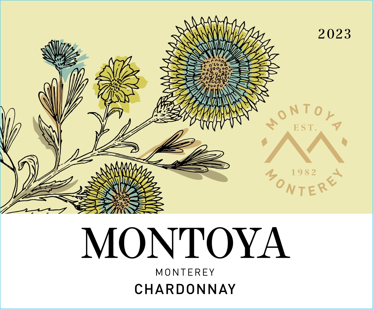 TABC label artwork for MONTOYA CHARDONNAY, MONTEREY
