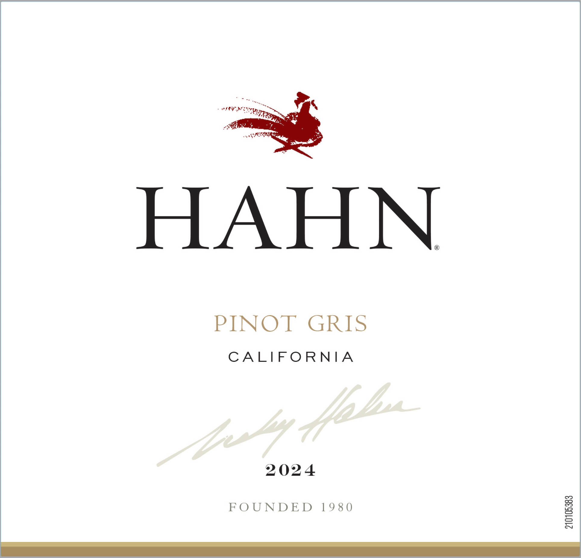 TABC label artwork for Hahn Pinot Gris California