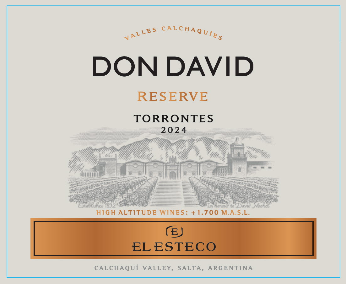 TABC label artwork for Don David Torrontes Reserve Calchaqui Valley
