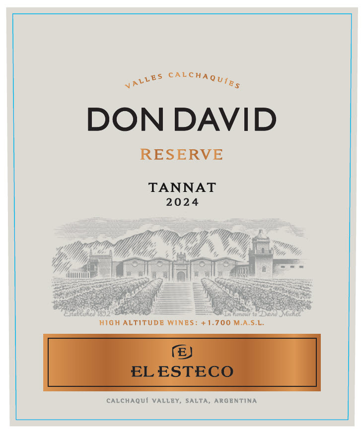 TABC label artwork for Don David Tannat Reserve Calchaqui Valley