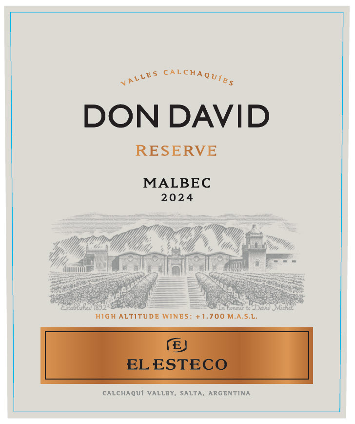 TABC label artwork for Don David Malbec Reserve Calchaqui Valley