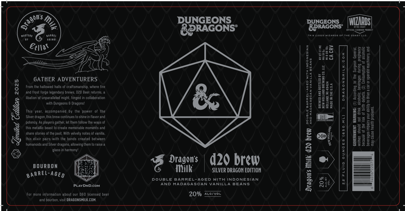 TABC label artwork for D20 Brew
