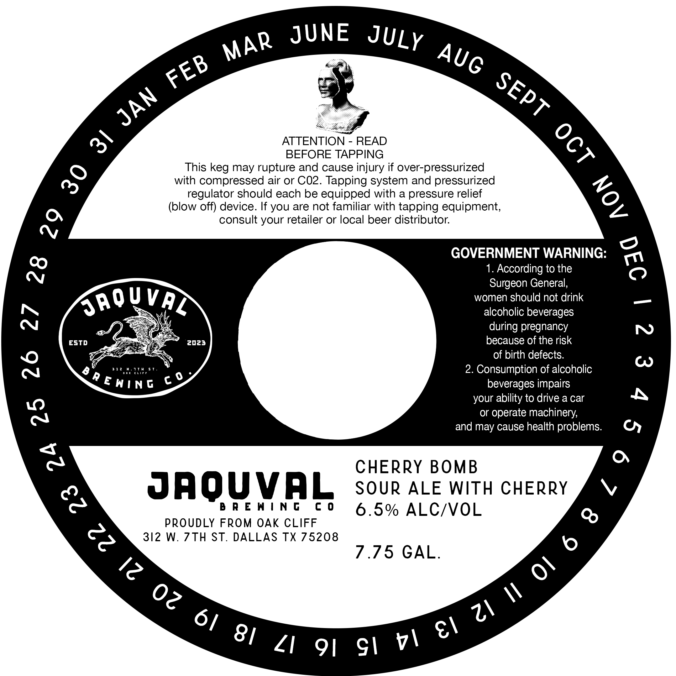 TABC label artwork for Cherry Bomb