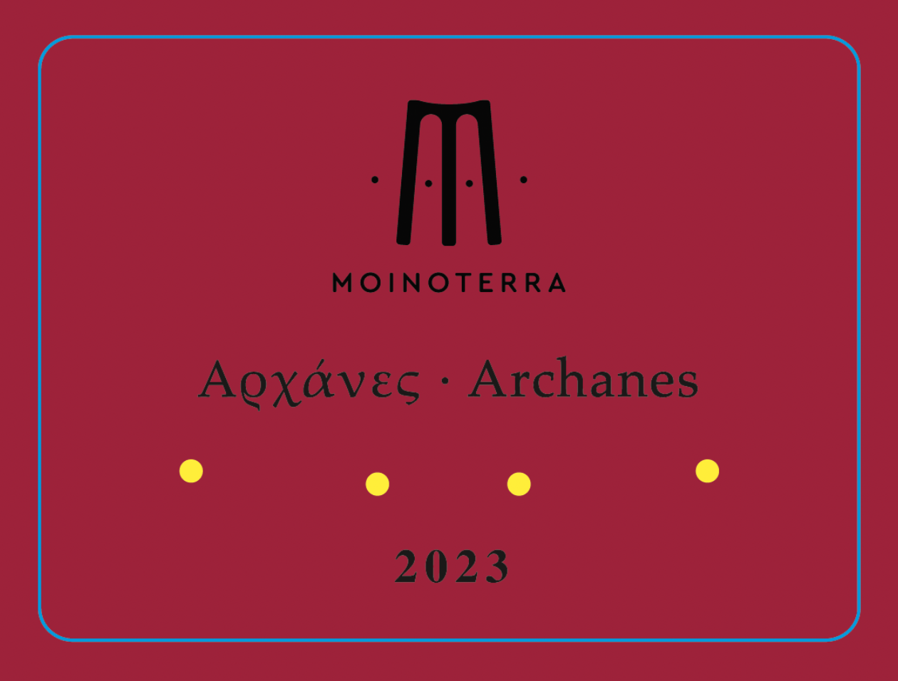 TABC label artwork for Moinoterra Winery Archanes