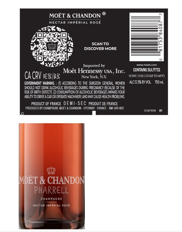 TABC label artwork for Moet & Chandon Pharrell Nectar Imperial Rose