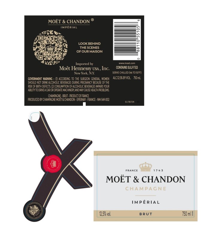 TABC label artwork for Moet & Chandon Imperial Brut