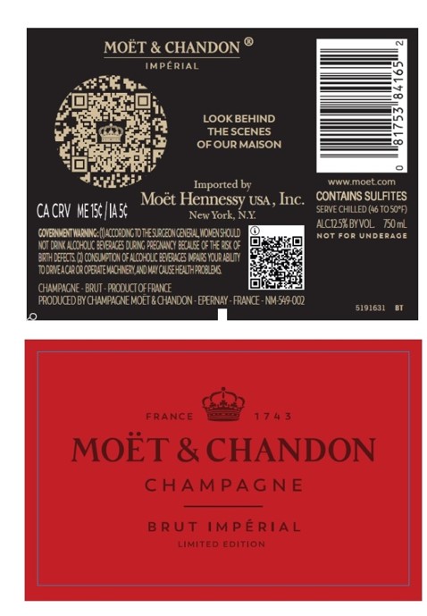TABC label artwork for Moet & Chandon Brut Impérial Limited Edition