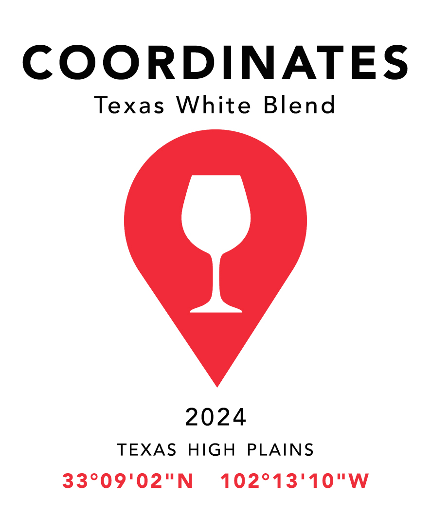 TABC label artwork for COORDINATES VINEYARDS TEXAS WHITE BLEND