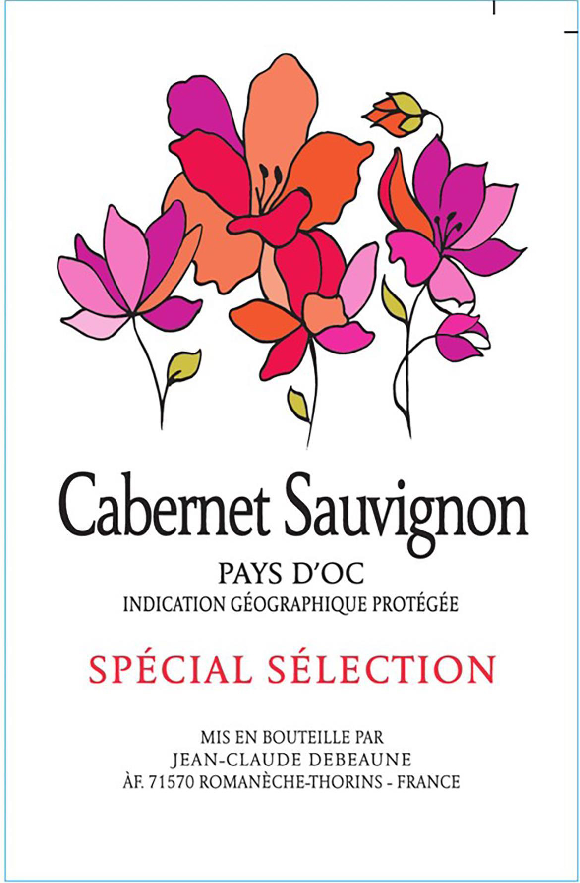 TABC label artwork for JEAN CLAUDE DEBEAUNE Special Selection Cabernet Sauvignon