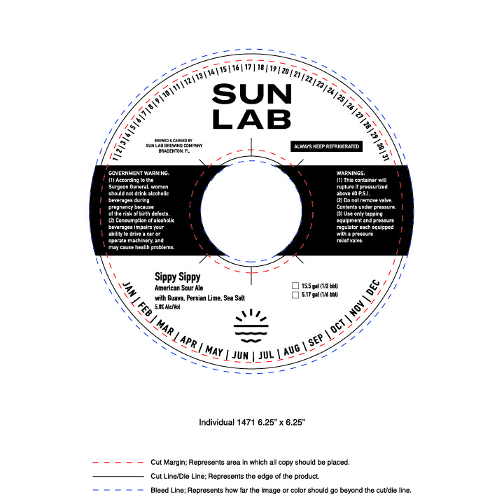 TABC label artwork for Sippy Sippy Keg