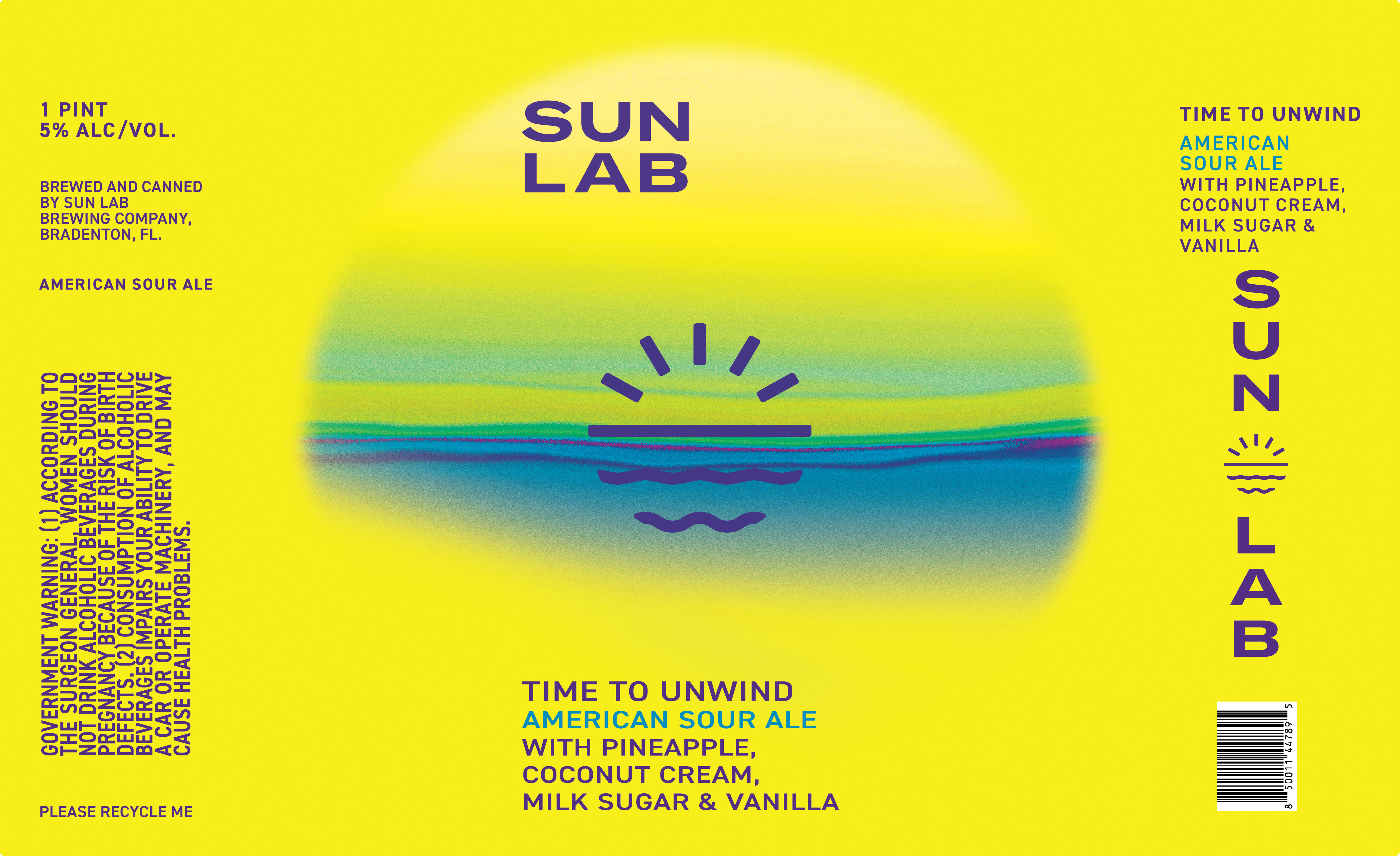 TABC label artwork for Time To Unwind 6/4 16oz Can