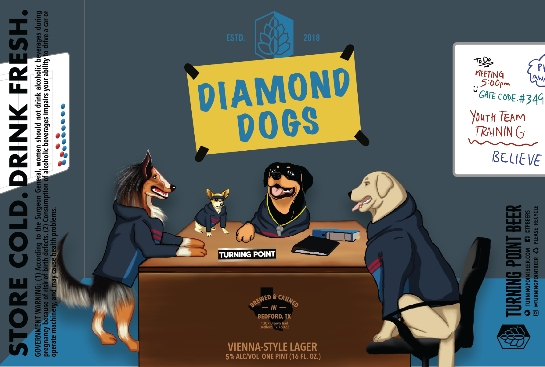 TABC label artwork for Diamond Dogs