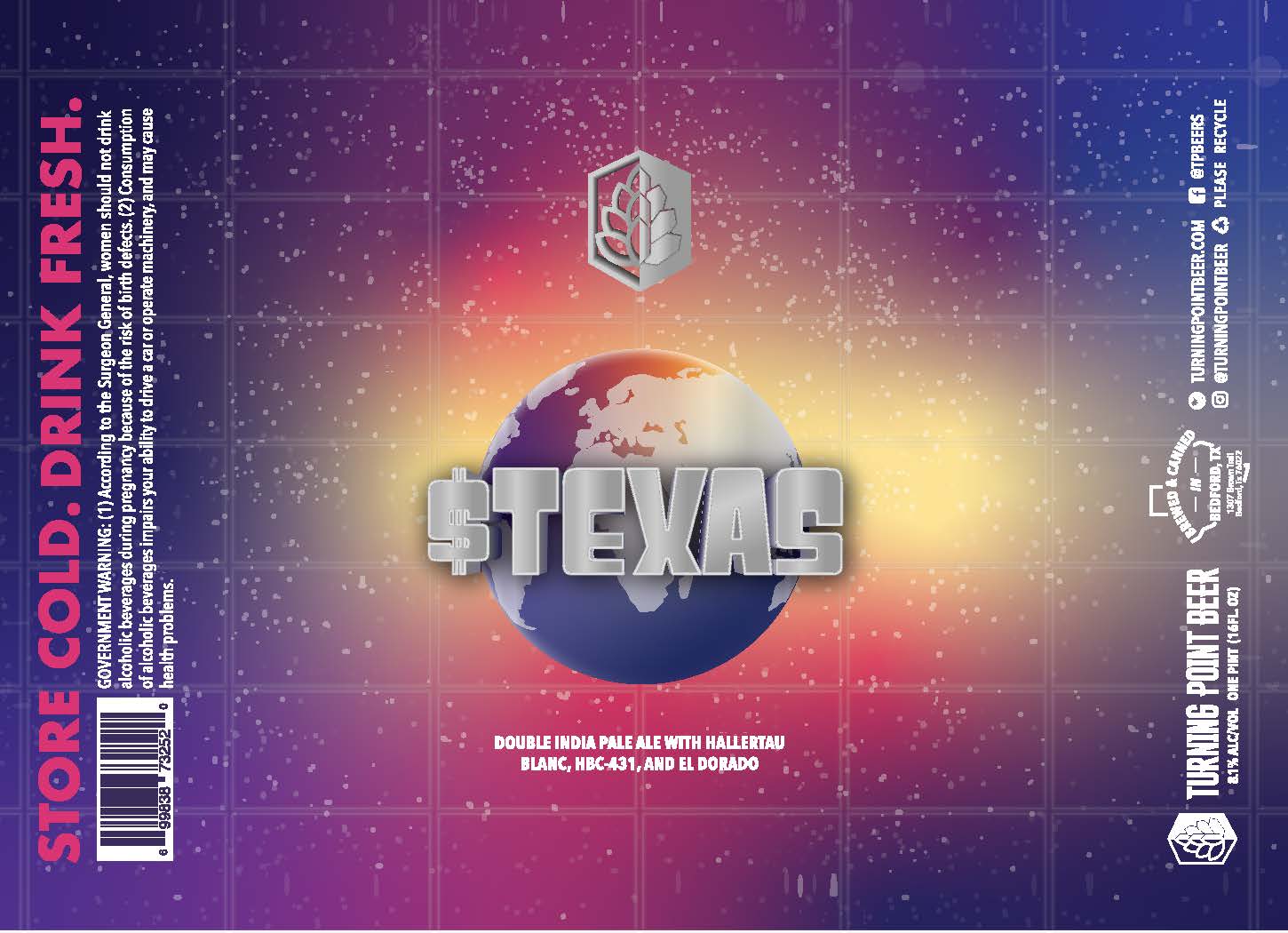 TABC label artwork for $Texas