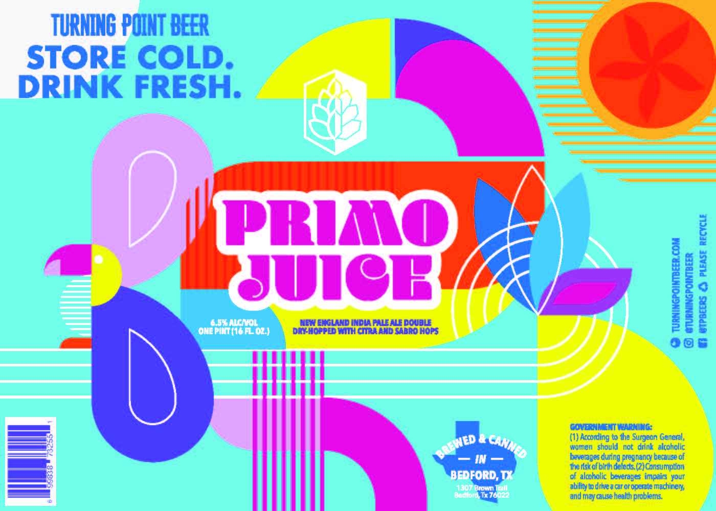 TABC label artwork for Primo Juice