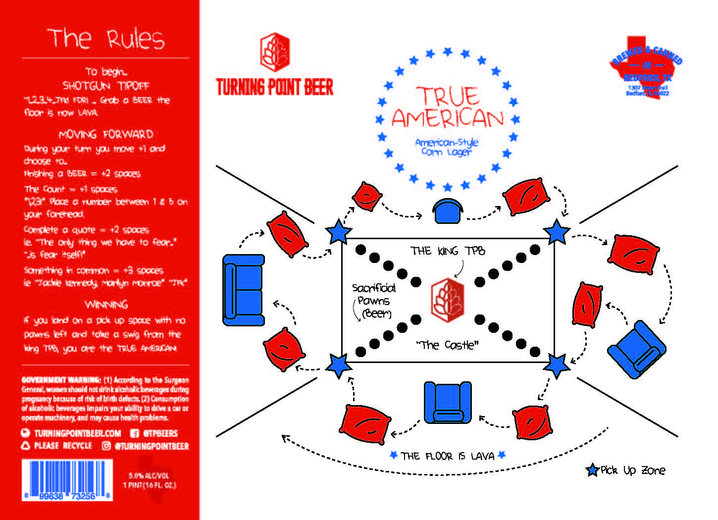 TABC label artwork for True American