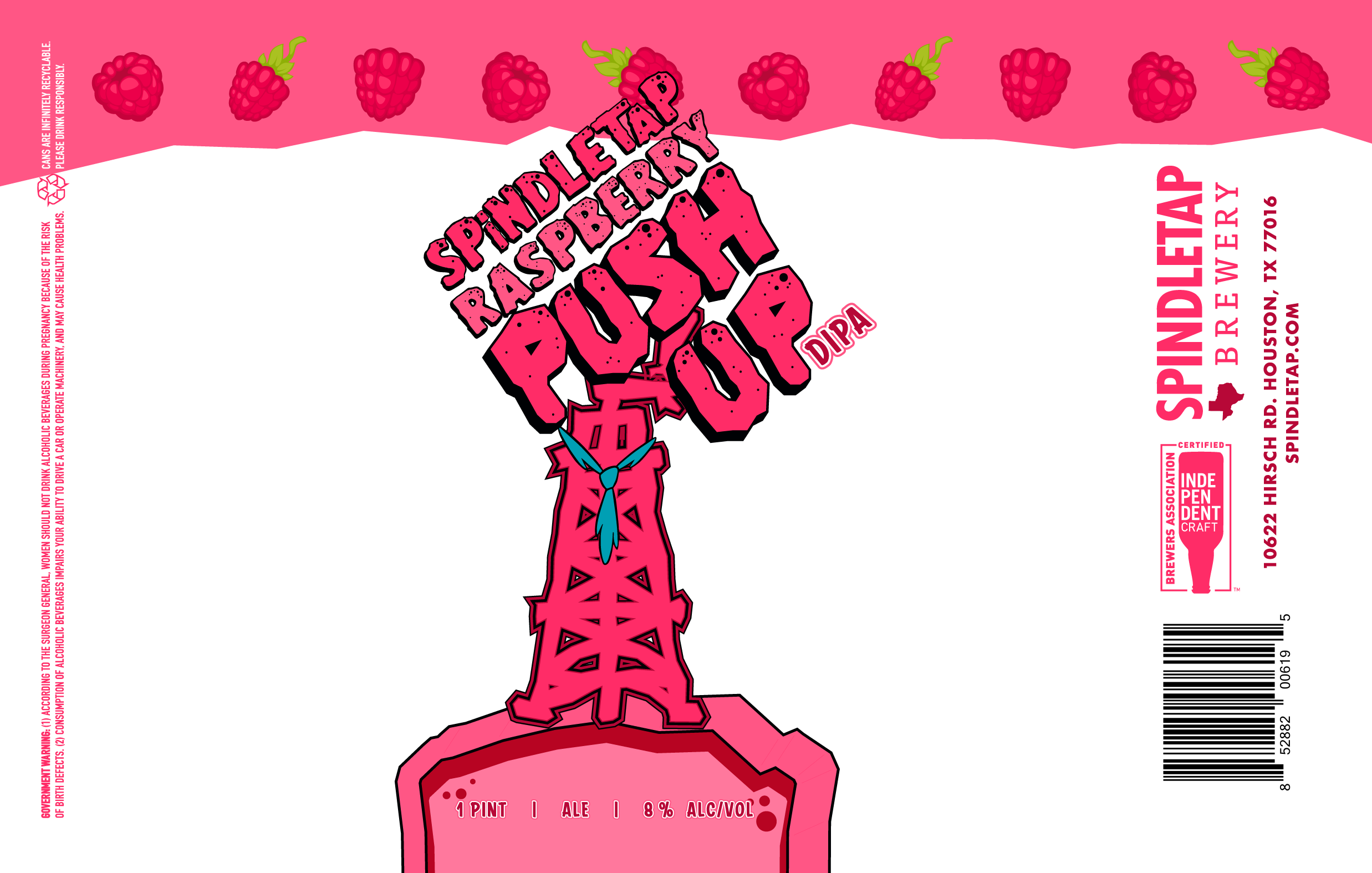 TABC label artwork for Raspberry Push Up