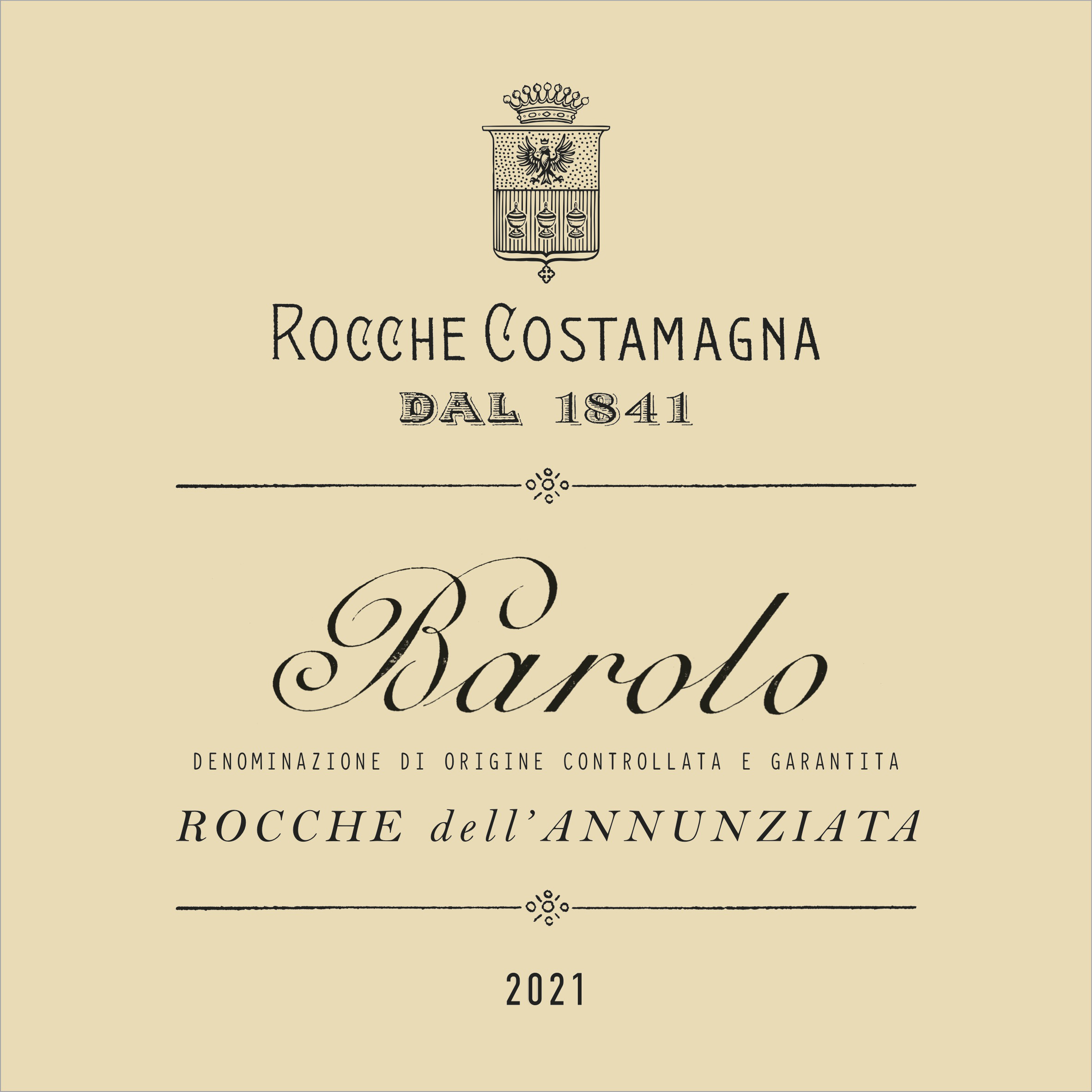TABC label artwork for Rocche Costamagna 'Rocche Dell'Annunziata' Barolo Doc